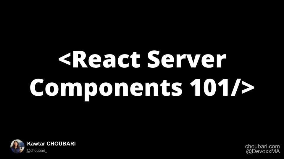 React Server Components 101